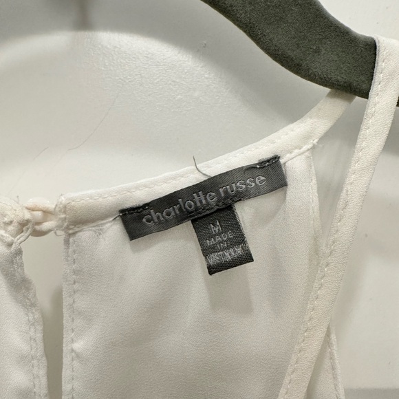 Charlotte Russe White Halter Romper size M - Picture 3 of 3